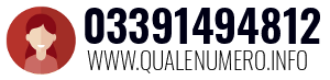 Numero di telefono 03391494812 03391494812