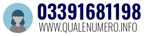 Numero di telefono 03391681198 03391681198