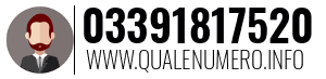 Numero di telefono 03391817520 03391817520
