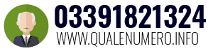 Numero di telefono 03391821324 03391821324