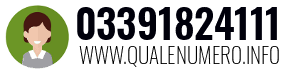 Numero di telefono 03391824111 03391824111