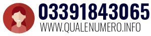 Numero di telefono 03391843065 03391843065