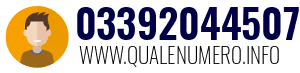 Numero di telefono 03392044507 03392044507