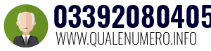 Numero di telefono 03392080405 03392080405