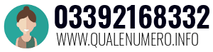 Numero di telefono 03392168332 03392168332