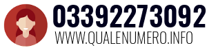 Numero di telefono 03392273092 03392273092