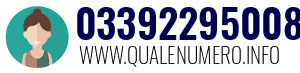 Numero di telefono 03392295008 03392295008