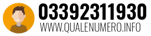 Numero di telefono 03392311930 03392311930