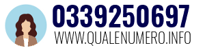 Numero di telefono 0339250697 0339250697
