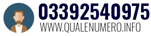 Numero di telefono 03392540975 03392540975