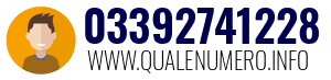 Numero di telefono 03392741228 03392741228