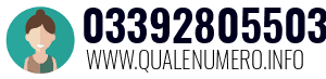 Numero di telefono 03392805503 03392805503
