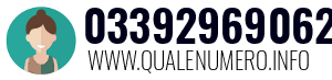 Numero di telefono 03392969062 03392969062