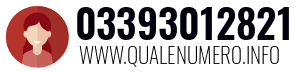 Numero di telefono 03393012821 03393012821