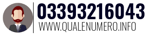 Numero di telefono 03393216043 03393216043