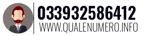 Numero di telefono 033932586412 033932586412