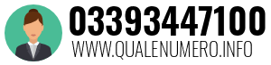 Numero di telefono 03393447100 03393447100