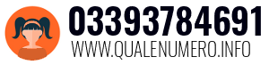 Numero di telefono 03393784691 03393784691