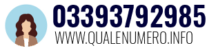 Numero di telefono 03393792985 03393792985