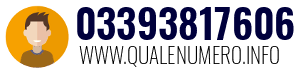 Numero di telefono 03393817606 03393817606