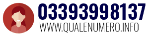 Numero di telefono 03393998137 03393998137