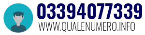 Numero di telefono 03394077339 03394077339