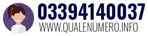 Numero di telefono 03394140037 03394140037