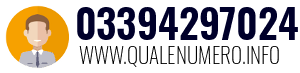 Numero di telefono 03394297024 03394297024