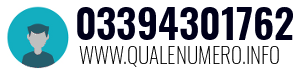 Numero di telefono 03394301762 03394301762