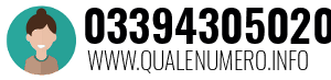 Numero di telefono 03394305020 03394305020
