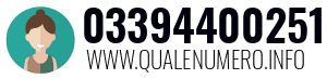 Numero di telefono 03394400251 03394400251