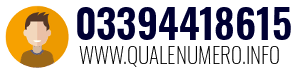 Numero di telefono 03394418615 03394418615