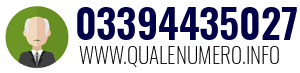 Numero di telefono 03394435027 03394435027