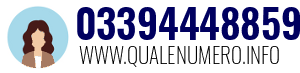Numero di telefono 03394448859 03394448859