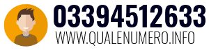 Numero di telefono 03394512633 03394512633