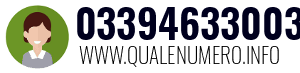 Numero di telefono 03394633003 03394633003