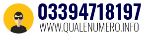 Numero di telefono 03394718197 03394718197