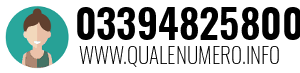 Numero di telefono 03394825800 03394825800