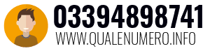 Numero di telefono 03394898741 03394898741