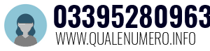 Numero di telefono 03395280963 03395280963