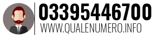 Numero di telefono 03395446700 03395446700