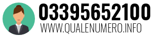 Numero di telefono 03395652100 03395652100