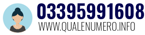 Numero di telefono 03395991608 03395991608
