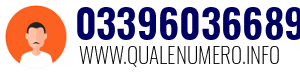 Numero di telefono 03396036689 03396036689