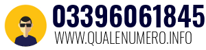 Numero di telefono 03396061845 03396061845