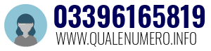 Numero di telefono 03396165819 03396165819