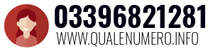 Numero di telefono 03396821281 03396821281