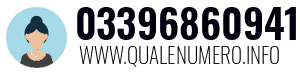Numero di telefono 03396860941 03396860941