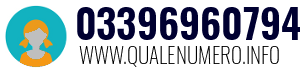 Numero di telefono 03396960794 03396960794