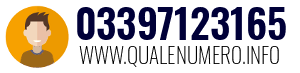 Numero di telefono 03397123165 03397123165